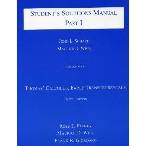 students solutions manual to accompany thomas calculus early transcendentals signed edition george b thomas