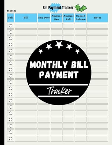 monthly bill payment tracker expense tracker and bill organizer debt payoff bills budget planner payments