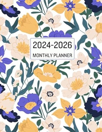 monthly planner 2024 2026 3 year schedule organizer with federal holidays from january 2024 through december