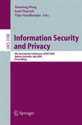 information security and privacy 1st edition huaziong pieprzyk, josef, varadharajan, vijay, wang b006qzbj26