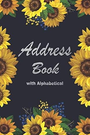 address book birthdays and address book for addresses telephone email alphabetical organizer sunflower cover
