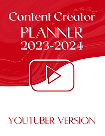 content creator planner 2023 2024 new year calendar strategy planning organizer for youtubers increase