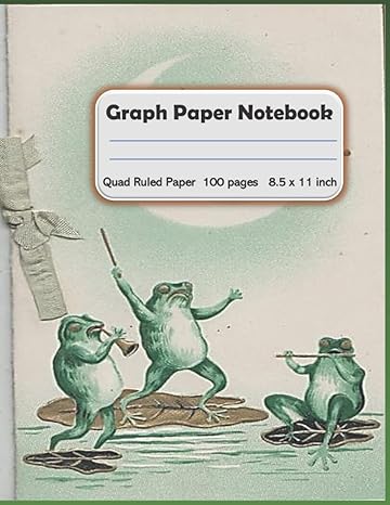 graph composition notebook cute frogs and music composition book for math charts science projects engineering