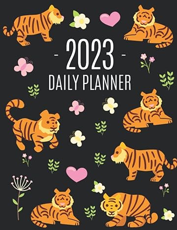 jungle tiger planner 2023 safari organizer january december pretty animal agenda with butterflies and flowers