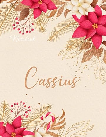 personalized writing notebook journal for cassius name flowers color cover to do over 110 pages money passion