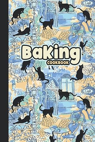 baking cookbook cute black cat gift for coffee lovers recipe book to write in your own recipes 6 x 9 1st
