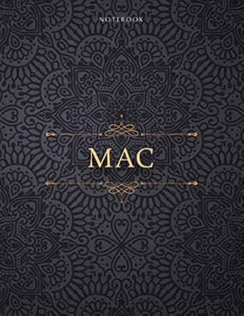 notebook mac personalized name cover lined journal over 110 pages teacher small business a4 financial daily