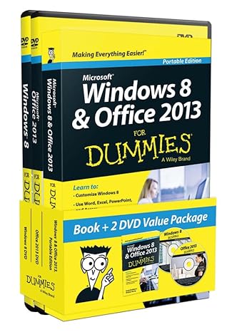 windows 8 and office 2013 for dummies book + 2 dvd bundle 1st edition wallace wang ,andy rathbone 1118660382,