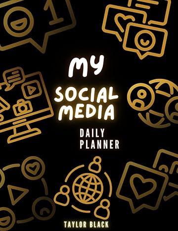 my social media daily planner undated organizer for influencers notebook with hourly schedule and goal 1st