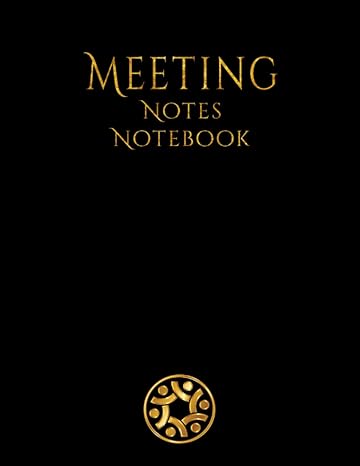 meeting notes notebook note taking book for work with action items attendees notes and calendar 1st edition