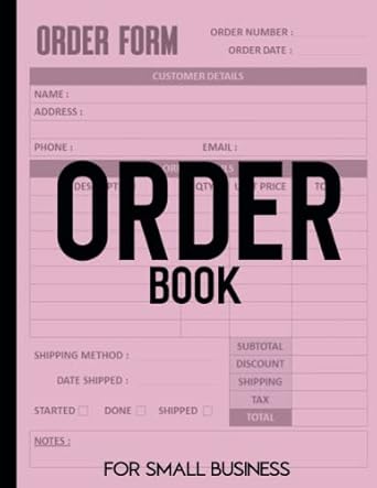 order book for small business purchase order book daily sales log book for small business body shop order