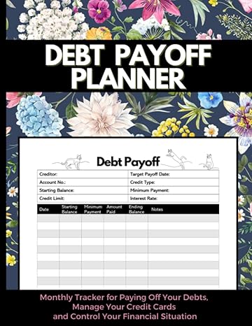 debt payoff planner monthly tracker for paying off your debts manage your credit cards and control your