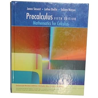precalculus mathematics for calculus enhanced review textbook only 4823rd edition aa b00817scpe
