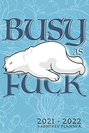 pocket planner 2021 2022 two years monthly organizer lazy polar bear design 1st edition printworxx