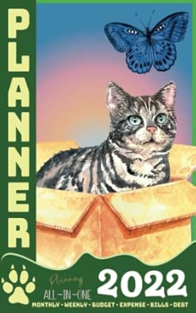 planner 2022 cats small business at a glance monthly weekly and daily planner 2022 with budget planner