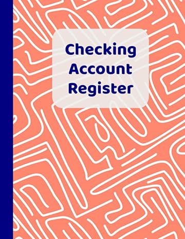 checking account register large checking or current account transaction ledger book for personal or small