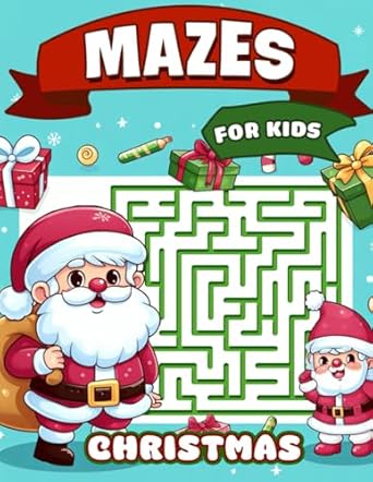 christmas maze book for kids maze activity book for kids with christmas theme for developing skills workbook