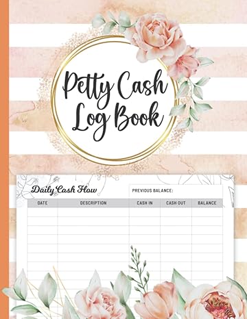 petty cash log book daily cash flow log book financial record keeping book record business transactions with