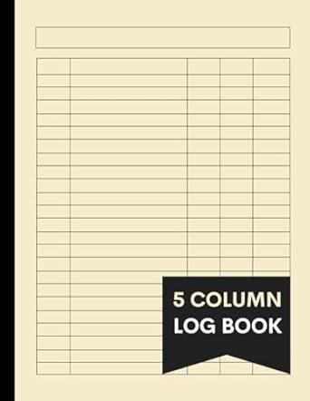 5 column customizable log book 5 column columnar pad multipurpose 5 column log book orders inventory and