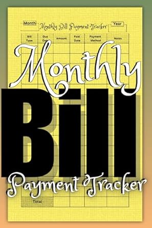 monthly bill payment tracker bill payment tracker checklist and financial logbook for small business 1st