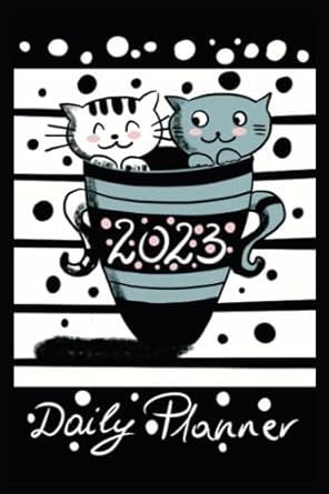 daily planner 2023 kawaii cat inspired 6x9 daily planner 2023 page a day with hourly slots notes priorities