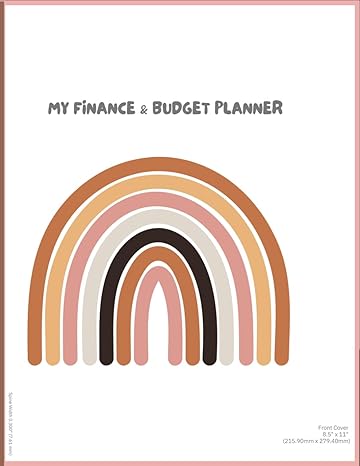 rainbow finance and budget planner three months undated calendars 8 5x11 133 pages paperback household budget