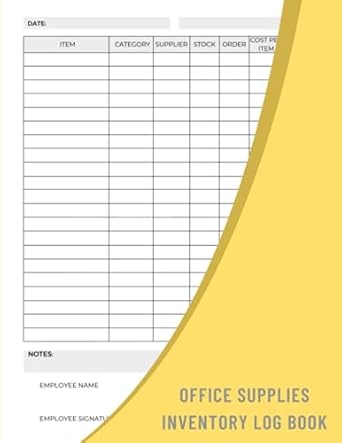 office supplies inventory log book a notebook to help you maintain an accurate record of your supplies making
