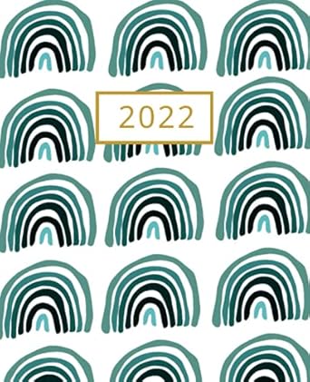 2022 weekly planner modern minimalist rainbows a chic and monochromatic way to stay organized oct 2021 dec