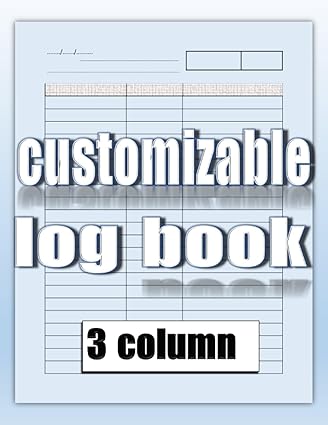 customizable log book 3 column ideal for tracking income and expenses inventory orders and more tailored for