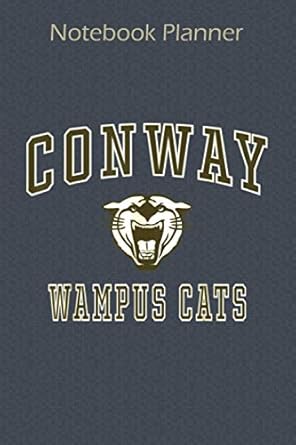 notebook planner conway high school wampus cats c1 cute to do paycheck budget pocket 6x9 inch notebook