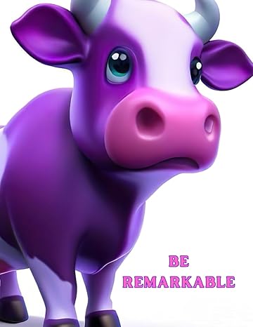 purple cow be remarkable notebook college ruled marketing student journal 1st edition the fresh prints