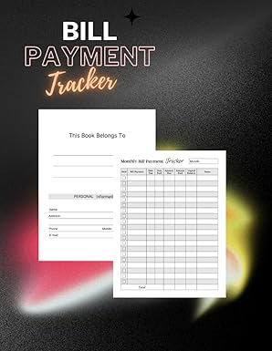 bill payment tracker monthly organizer monthly bill planner monthly bill checklist bill planner and tracker