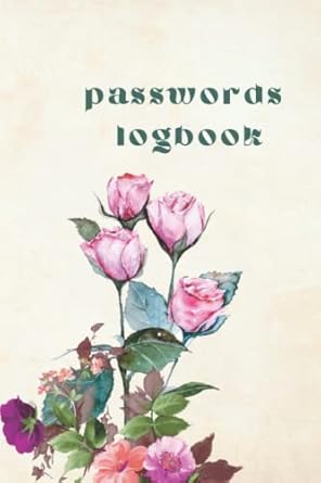internet passwords premium pocket size log book floral design for women with alphabetical tabs 1st edition