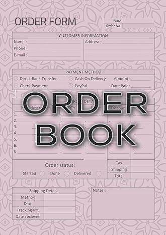 order book track your order with this daily sales log book for small businesses for online businesses