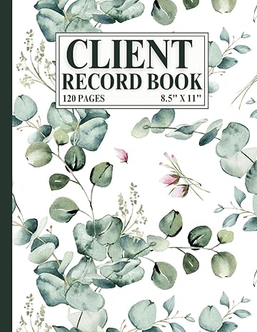 client record book a log book to track register and organize your clients and customers information and