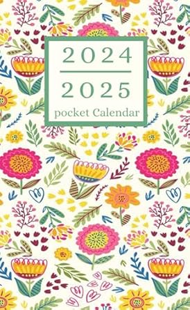2 year pocket calendar 2024 2025 for purse monthly planner appointment book from january to december 24