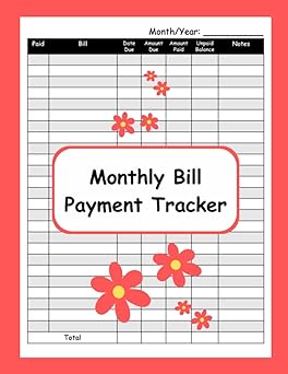 monthly bill payment tracker managing bills effortlessly with payment history log book bill payment notebook