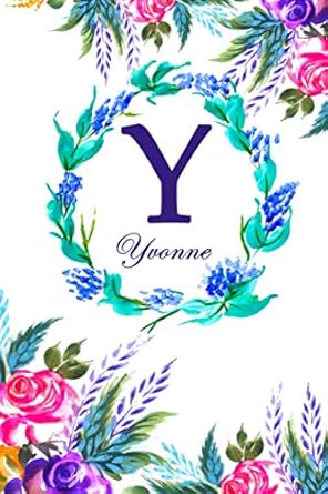 y yvonne yvonne monogrammed personalised custom name daily planner / organiser / to do list 6x9 letter y
