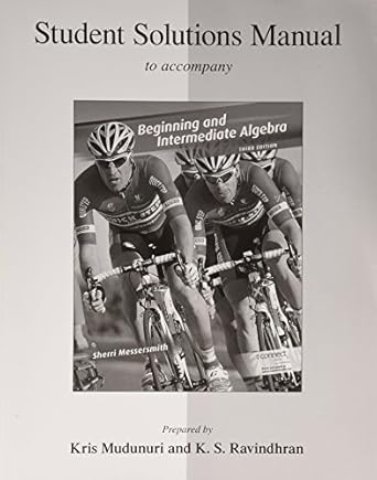 student solutions manual for beginning and intermediate algebra 3rd edition sherri messersmith 0077297024,