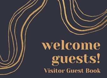 visitor guest book abstract modern elegant gold boho style for airbnb vacation home bed and breakfast guest