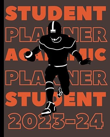 student planner football academic planner with weekly and monthly spreads habit tracker to do list and