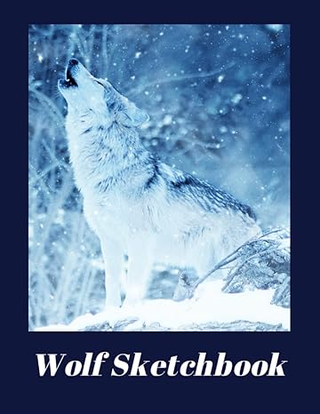 wolf sketchbook 100 pages of blank paper for drawing and sketching made in usa 8 5 x11 in high quality wolf