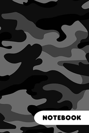 notebook gray camo monogram lined journal / diary with military camouflage print cover design for writing