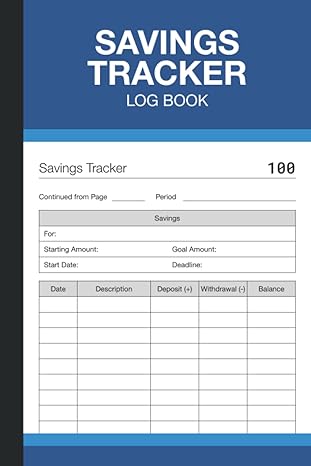 savings tracker log book account ledger for money goals and transactions 6 x 9 inches 1st edition laine