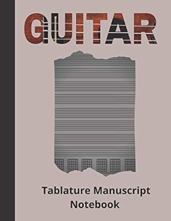 guitar tablature manuscript notebook paperback bound music and guitar composition paper 8 blank staff per