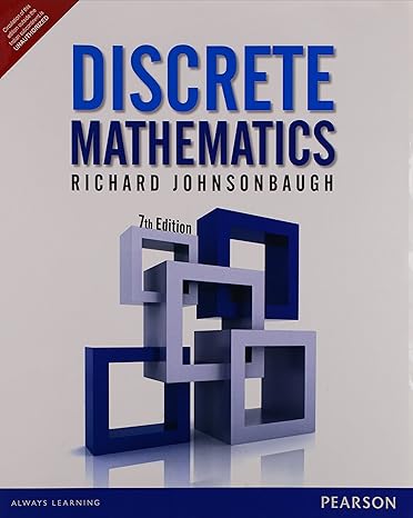 discrete mathematics 7th edition richard johnsonbaugh 9332535183, 978-9332535183