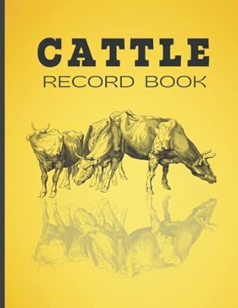 cattle record keeping book cattle breeding and calving record book farm record keeping of cattle with charts