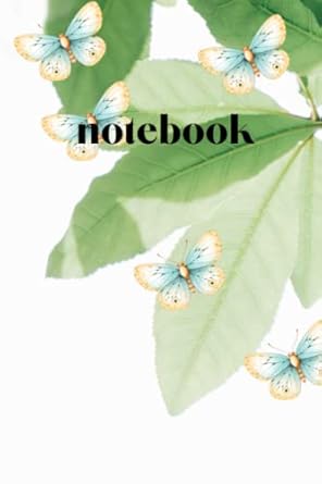 notebook lined notebook with leaves and butterfly 1st edition ciambrone b0c1j5sm5h