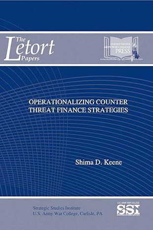 operationalizing counter threat finance strategies 1st edition shima d. keene 1584876530, 978-1584876533