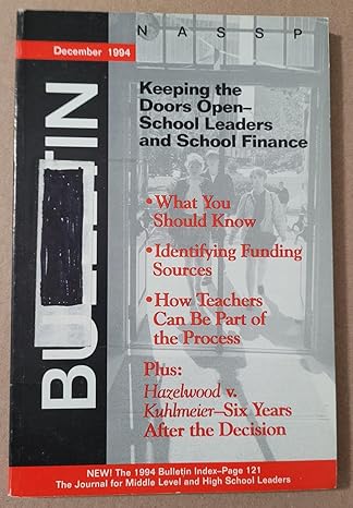 nassp bulletin vol 78 no 566 december 1994 the journal for middle level and high school leaders keeping the